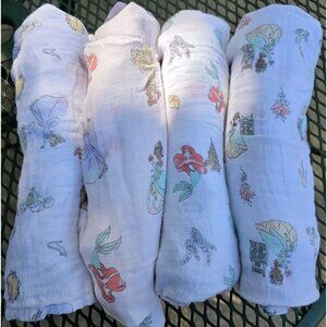 Disney Baby Aden + Anais Disney Princess Cotton Muslin Swaddle Blankets Set of 4